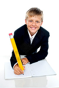 写作业书的好学校男孩背景图片