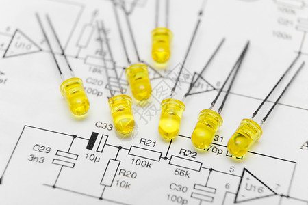 电子图表的首页工程材料科学黄色半导体用品技术员技术物品硬件背景