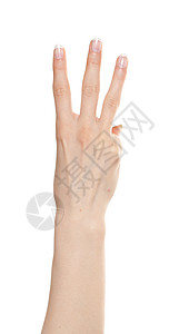 三手指素材三号女手数字手指棕榈指甲手势女性信号女士背景
