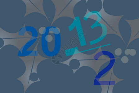 2013年新年反射庆典数字时间派对背景图片