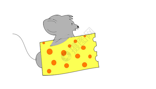 奶酪绘画食物插图老鼠背景图片