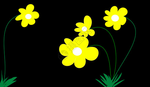 花朵装饰残像黄色风格背景图片