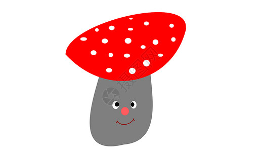 蘑菇毒素插图漫画背景图片