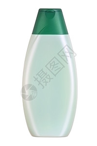 瓶装洗涤剂液体洗发水淡绿色白色塑料背景图片