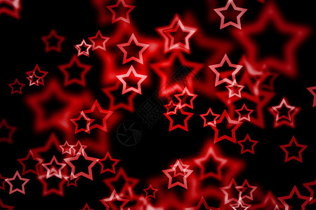 红色星星光效带有星纹理的抽象背景星星派对假期插图红色墙纸灯光魔法庆典线条背景