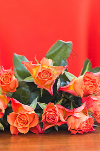 橙色玫瑰花花瓣橙子玫瑰背景图片