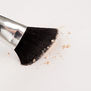 用米粉粉粉做天然灌木皮肤魅力女士工具化妆品护理粉末产品头发矿物背景图片