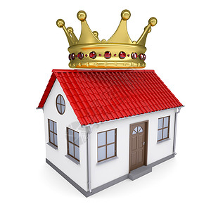 地产荣耀开启有皇冠的一栋小房子财产保险住房建筑学商业荣耀广告抵押销售君主背景