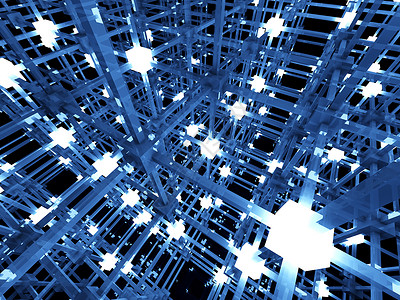 拓扑矩阵活力网格辉光计算网络力量数据插图技术节点背景