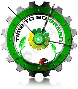 greenGo Green - 金属齿轮背景