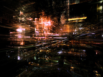 分形尺寸概念矩形建筑渲染技术数据工业科学城市水晶科幻背景图片