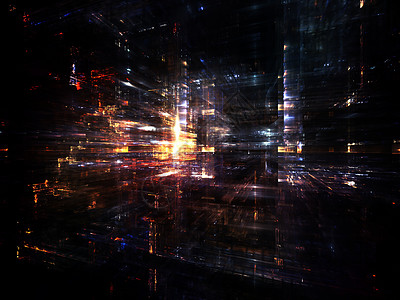 演变分形尺寸轻轨反射工业科幻渲染地平线速度矩形科学网格背景图片