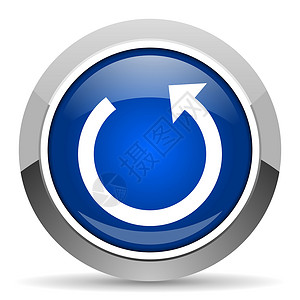 旋转图标生态按钮商业技术箭头环境电路互联网网络蓝色背景图片