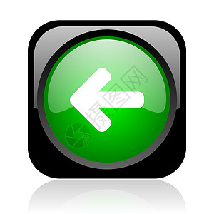 绿色按钮元素左向箭头左偏黑方和绿色平方 Web 灰色图标按钮横幅导航商业互联网网站钥匙菜单网络光标背景