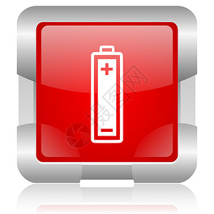 红色正方字网灰色图标电子产品化学商业环境力量按钮钥匙贮存发电机生态背景图片