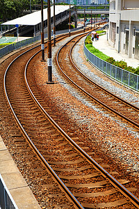 铁路铁轨石头火车车站运输路口安全节点危险岩石卵石背景图片