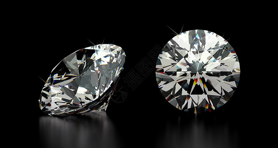 圆切钻石圆形火花水晶石头玻璃黑色商业庆典婚姻奢华高清图片