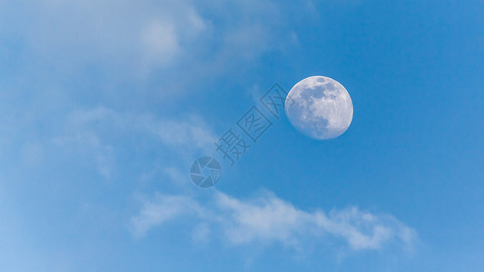 零星白昼的月亮月球天空背景