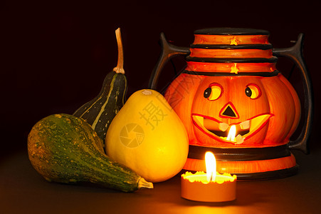 万圣节活动入场券万圣节南南瓜快乐派对橙子蜡烛季节灯笼传统阴影面孔蔬菜背景