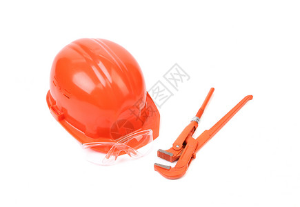 各种工作设备工具气体红色捍卫者头盔安全工业盔甲工人结构性背景图片