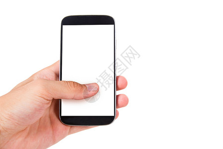 带空白屏幕的智能电话手机影棚机动性展示手势技术沟通商业触摸屏互联网分享高清图片素材
