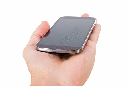带空白屏幕的智能电话机动性展示手机手势影棚触摸屏商业手指技术沟通单身的高清图片素材
