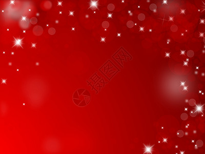 红色星星光效红圣诞背景 带雪花插图问候语邀请墙纸魔法装饰品庆典艺术红色卡片背景