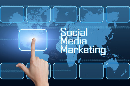社会媒体营销技术解决方案互联网网络白色横幅电脑网站商业社区背景高清图片素材