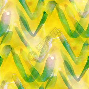黄色绿色装饰品水彩画设计背景图片