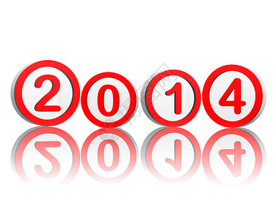 红圈中的2014年新年背景图片