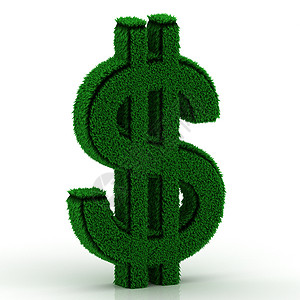 美元符号素材天然草草美元符号银行业经济投资绿色储蓄财政财富生长销售货币背景
