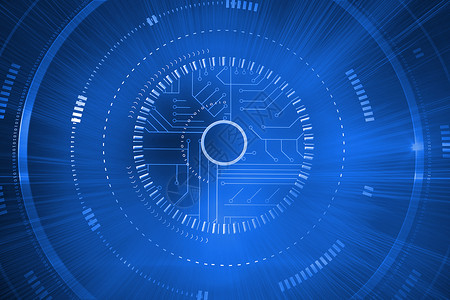 未来闪闪发光界面数字辉光计算机拨号技术未来派电路板计算圆圈绘图背景图片