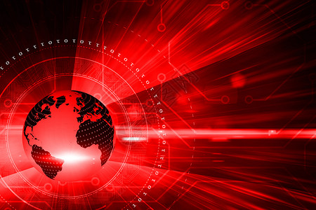 全球技术背景计算机范围绘图地球红色国际未来派世界背景图片