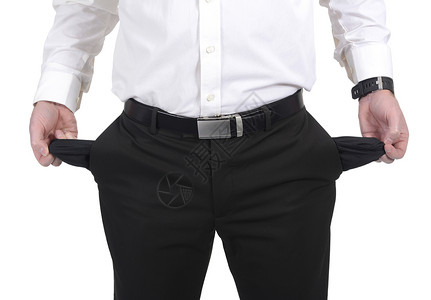 空口袋人士破产商务套装裤子金融贫困棕色员工商业高清图片