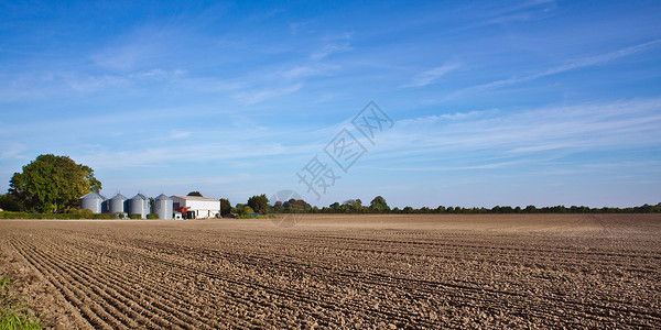 农业景观耕地土壤收成天空生产蓝色食物场地晴天地平线高清图片