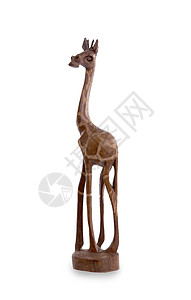 小长颈鹿与世隔绝的木玩具长颈鹿玩具古董食肉哺乳动物雕塑文化荒野运气雕像动物背景