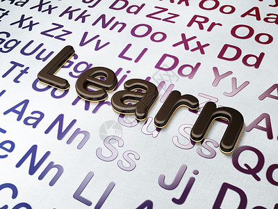 来应聘字体教育概念 按字母顺序学习背景来学习背景