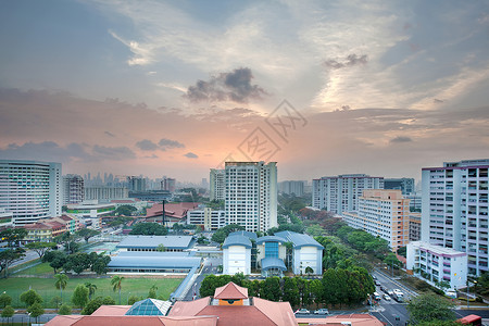 新加坡与社区中心共同建有住宅区背景图片