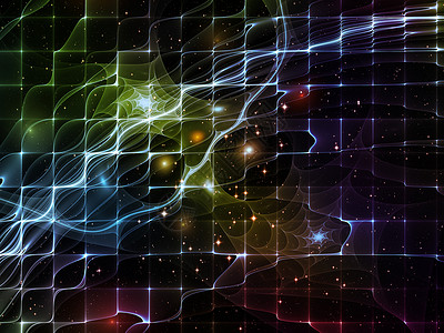 空间网格空间波动算法几何学流动技术网格作品辐射科学物理设计背景