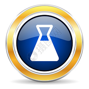 实验室图标网络化学家蓝色原子药品科学家测试插图生物化学品背景图片