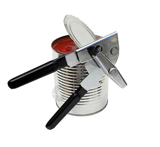 番茄罐头厨房工具开场白用具罐装乐器养护食物产品金属背景图片