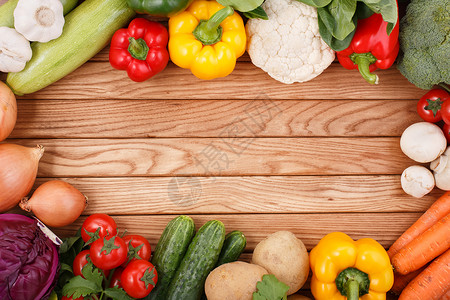 减肥文字素材在木本底的蔬菜 有文字空间化合物食品桌子木材水果碳水农业农民农场木头背景