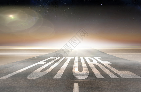 未来与走向光明之路的对立地平线绘图流行语沙漠预报计算机一个字背景图片