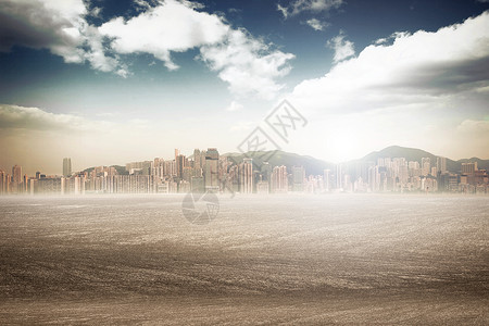 沙漠城市1背景图片