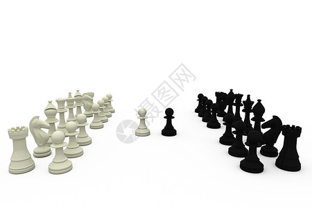 黑白棋子黑色团队绘图竞赛战略计算机闲暇挑战数字白色背景图片