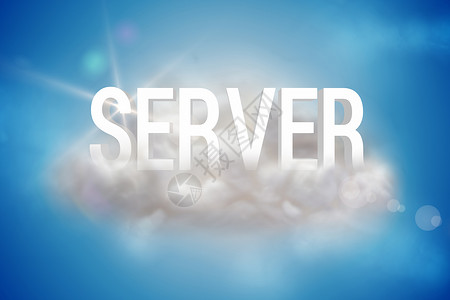 浮云上的服务器背景图片