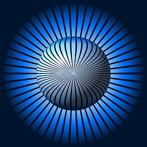 蓝星环球线条辉光蓝色曲线地球黑色插图行星白色圆圈背景图片