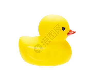 橡皮鸭黄鸭黄色塑料小鸭子乐趣红色洗澡浴室动物玩具孩子背景