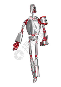 机器人电脑合金机械小说机器电子人插图电子技术金属背景图片