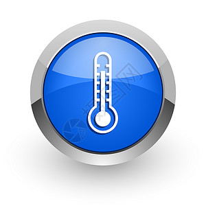 温度计按钮蓝色光滑的网络图标加热医院天气发烧互联网冷却疾病药店流感圆圈背景